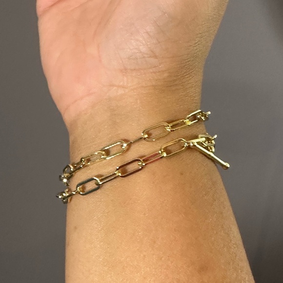 Loren Stewart x Curateur Gold Plated Brass 15" Double Wrap Toggle Bracelet - Picture 3 of 8